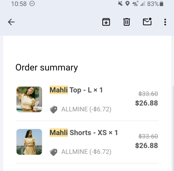 Yellow Ruffled Top - Picture 6 of 6